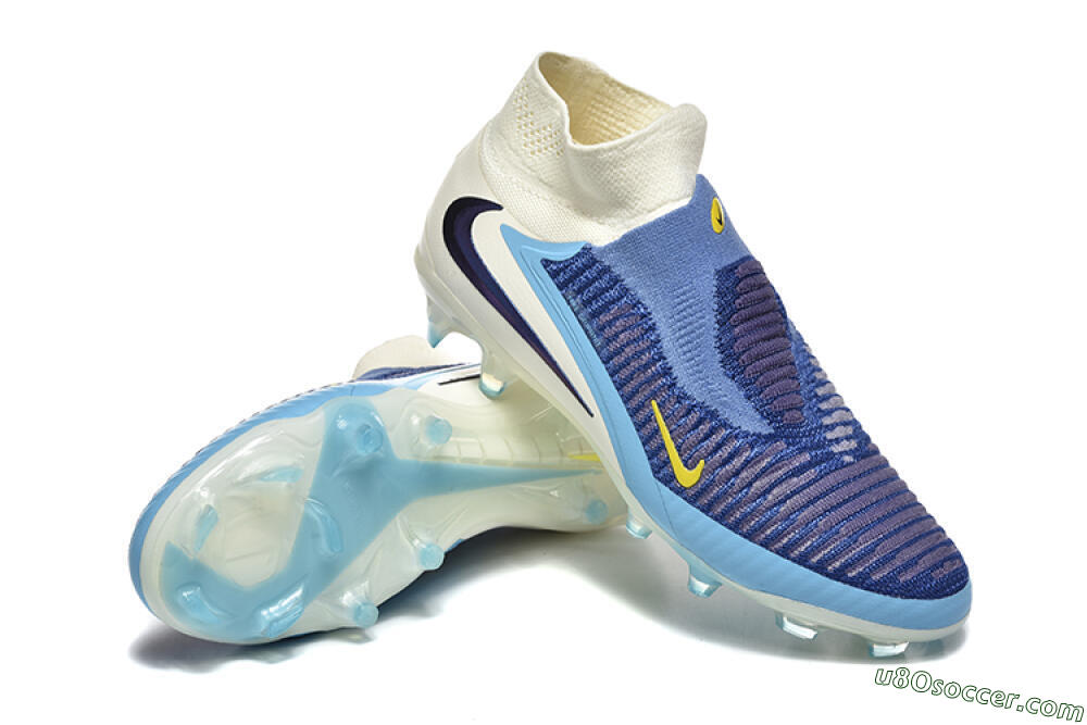 Nike Phantom 6 Elite FG Firm Ground Soccer Cleats - Blue/White/Black 4