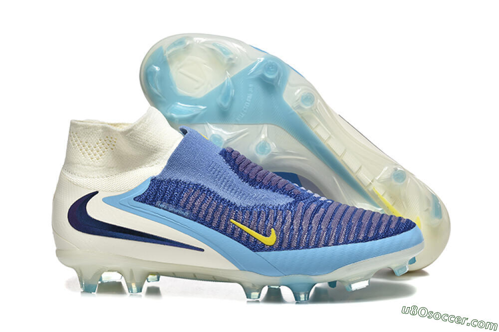 Nike Phantom 6 Elite FG Firm Ground Soccer Cleats - Blue/White/Black 1