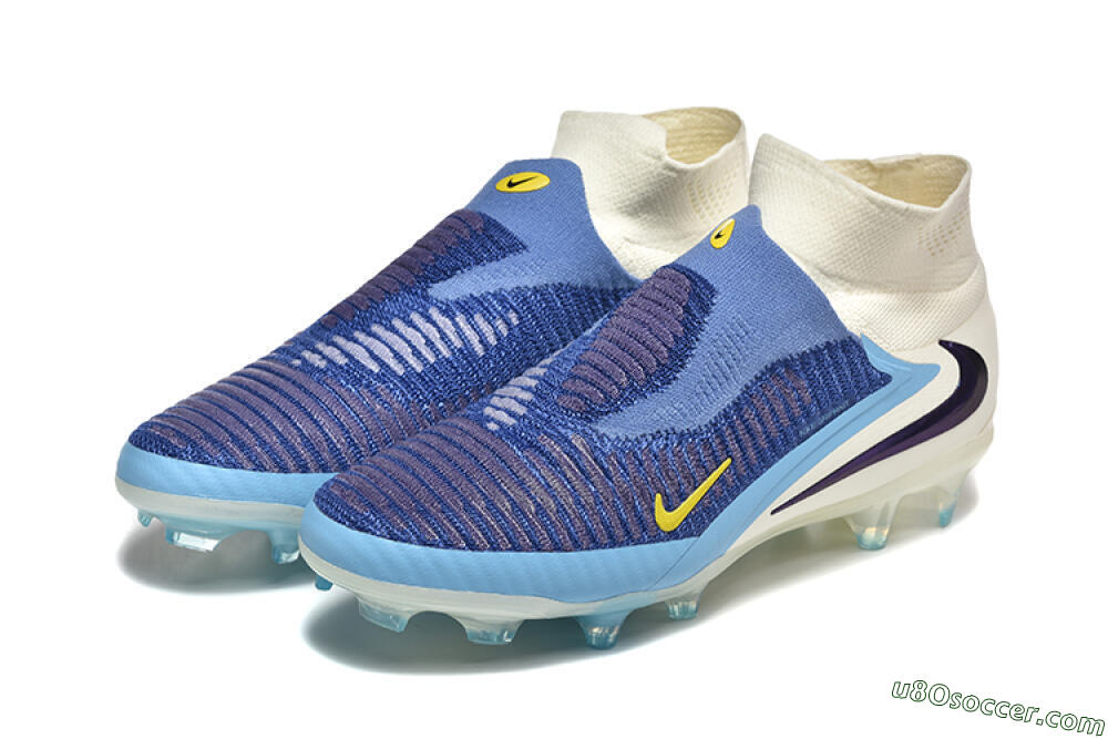 Nike Phantom 6 Elite FG Firm Ground Soccer Cleats - Blue/White/Black 5
