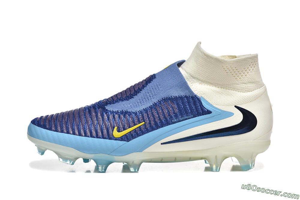 Nike Phantom 6 Elite FG Firm Ground Soccer Cleats - Blue/White/Black 2