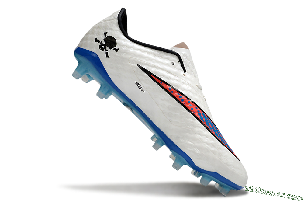 Nike Hypervenom Phantom FG Firm Ground Soccer Cleats - White/Red/Blue 4