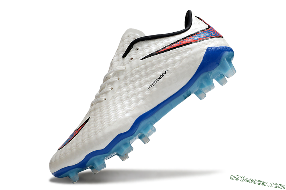 Nike Hypervenom Phantom FG Firm Ground Soccer Cleats - White/Red/Blue 5