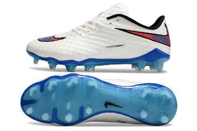 Nike Hypervenom Phantom FG Firm Ground Soccer Cleats - White/Red/Blue