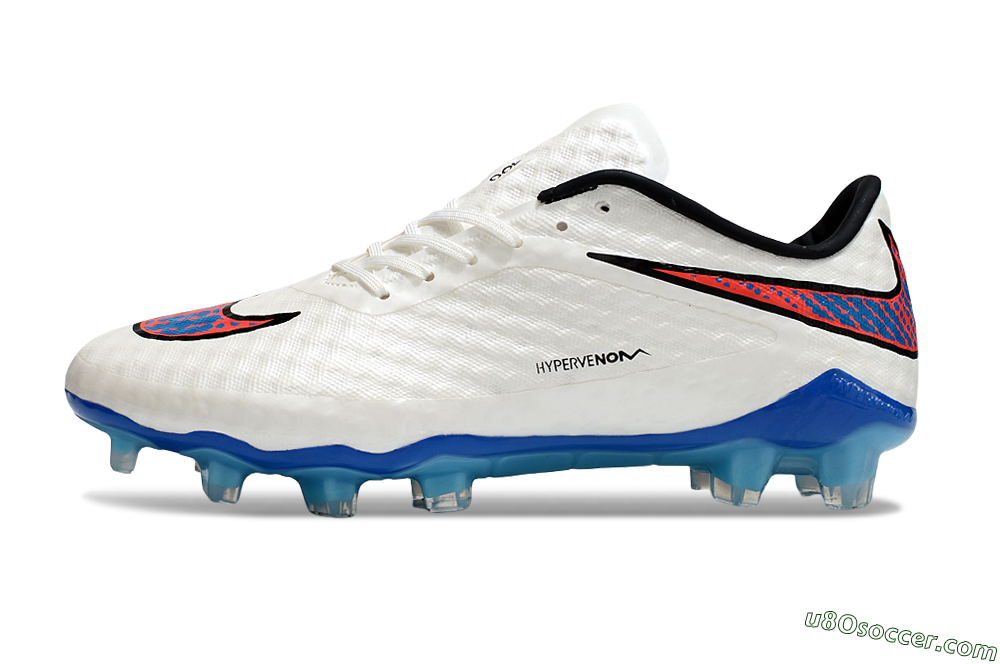 Nike Hypervenom Phantom FG Firm Ground Soccer Cleats - White/Red/Blue 2