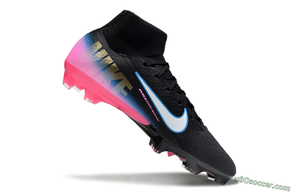 Nike Air Zoom Mercurial Superfly 10 Elite SG Soft Ground Soccer Cleats - Black/White/Pink 4