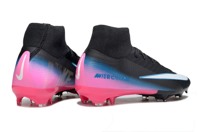 Nike Air Zoom Mercurial Superfly 10 Elite SG Soft Ground Soccer Cleats - Black/White/Pink