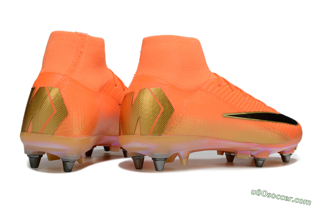 Nike Air Zoom Mercurial Superfly 10 Elite SG Soft Ground Soccer Cleats - Red/Black/Gold 6