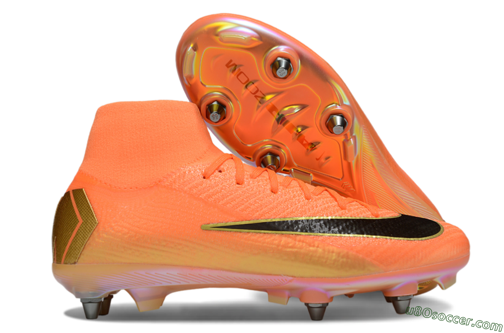 Nike Air Zoom Mercurial Superfly 10 Elite SG Soft Ground Soccer Cleats - Red/Black/Gold 1