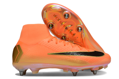 Nike Air Zoom Mercurial Superfly 10 Elite SG Soft Ground Soccer Cleats - Red/Black/Gold