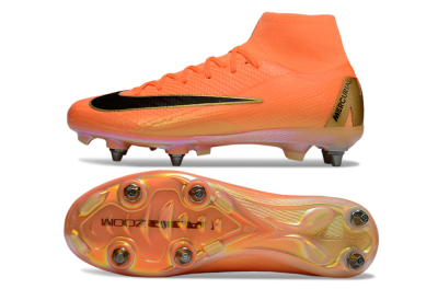 Nike Air Zoom Mercurial Superfly 10 Elite SG Soft Ground Soccer Cleats - Red/Black/Gold