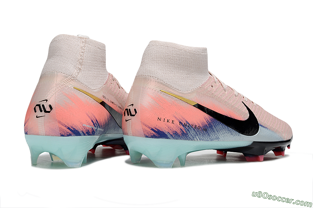 Nike Air Zoom Mercurial Superfly 10 Elite FG Firm Ground Soccer Cleats - Pink/Black/Gold 6
