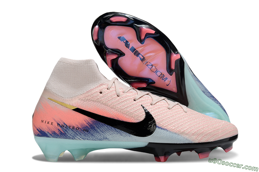 Nike Air Zoom Mercurial Superfly 10 Elite FG Firm Ground Soccer Cleats - Pink/Black/Gold 1