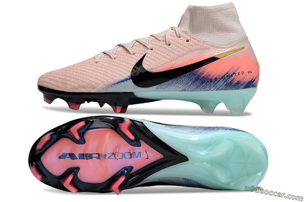 Nike Air Zoom Mercurial Superfly 10 Elite FG Firm Ground Soccer Cleats - Pink/Black/Gold 0