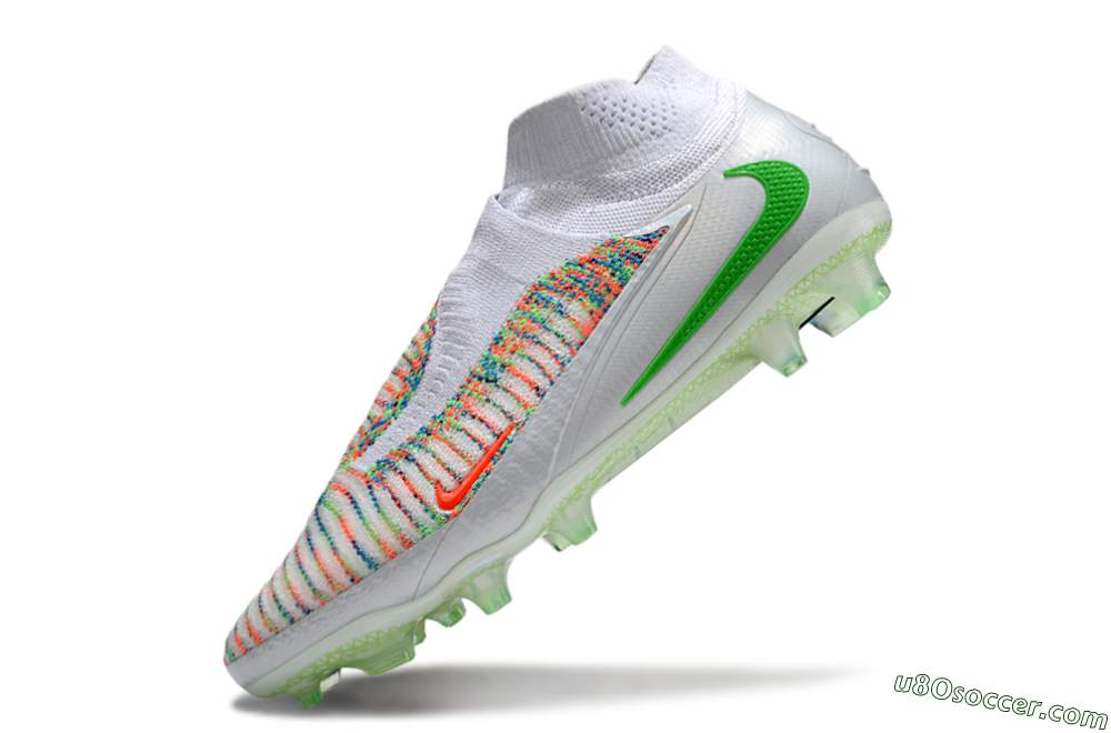 Nike Phantom 6 Elite FG Firm Ground Soccer Cleats - White/Red/Yellow 5