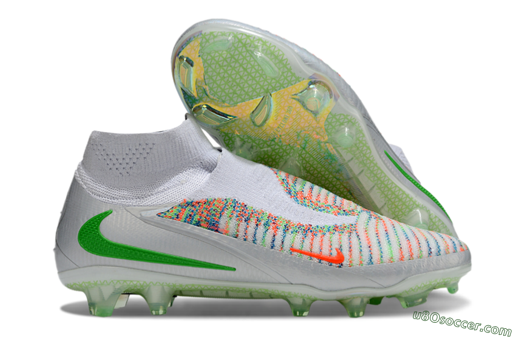 Nike Phantom 6 Elite FG Firm Ground Soccer Cleats - White/Red/Yellow 1