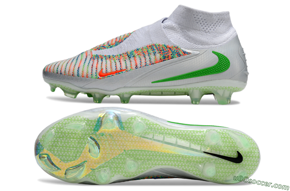 Nike Phantom 6 Elite FG Firm Ground Soccer Cleats - White/Red/Yellow 0