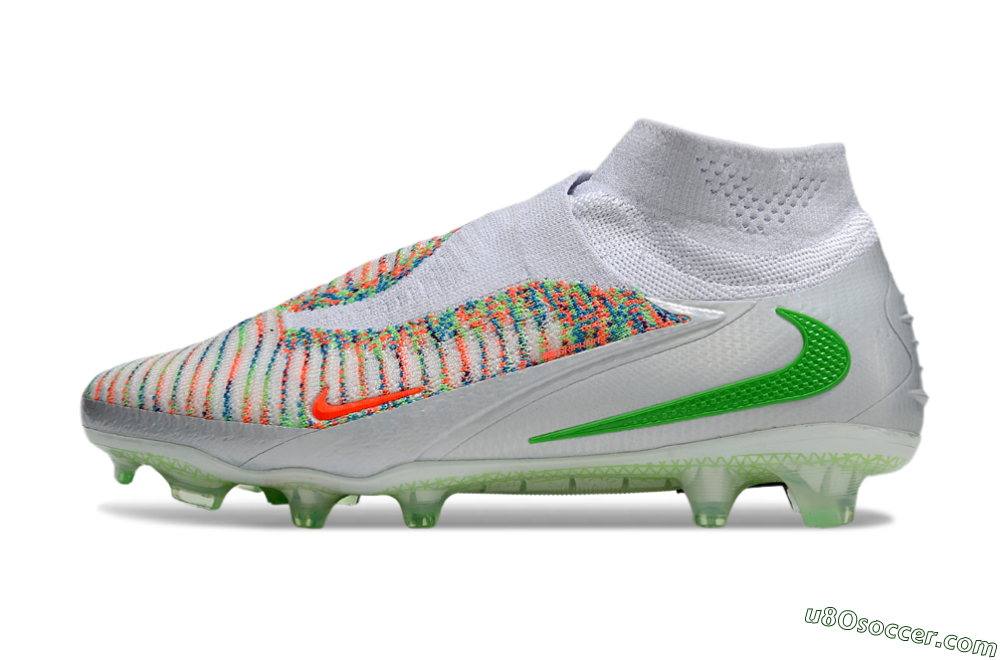Nike Phantom 6 Elite FG Firm Ground Soccer Cleats - White/Red/Yellow 2