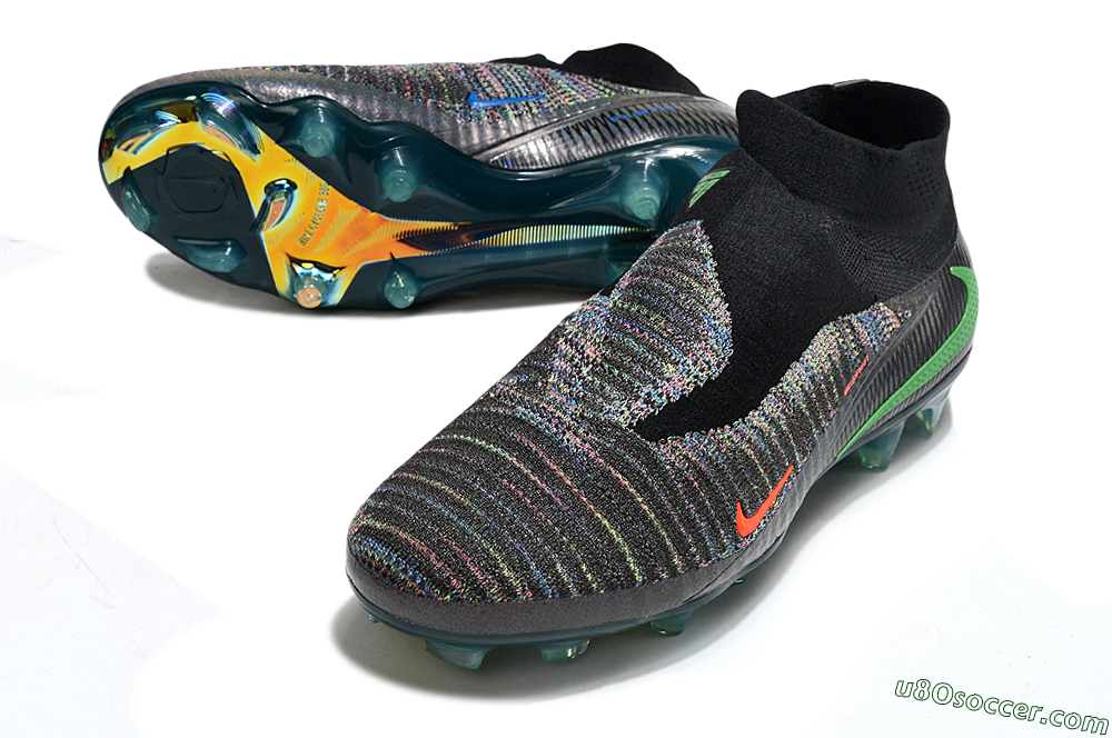 Nike Phantom 6 Elite FG Firm Ground Soccer Cleats - Black/Yellow/Red 3