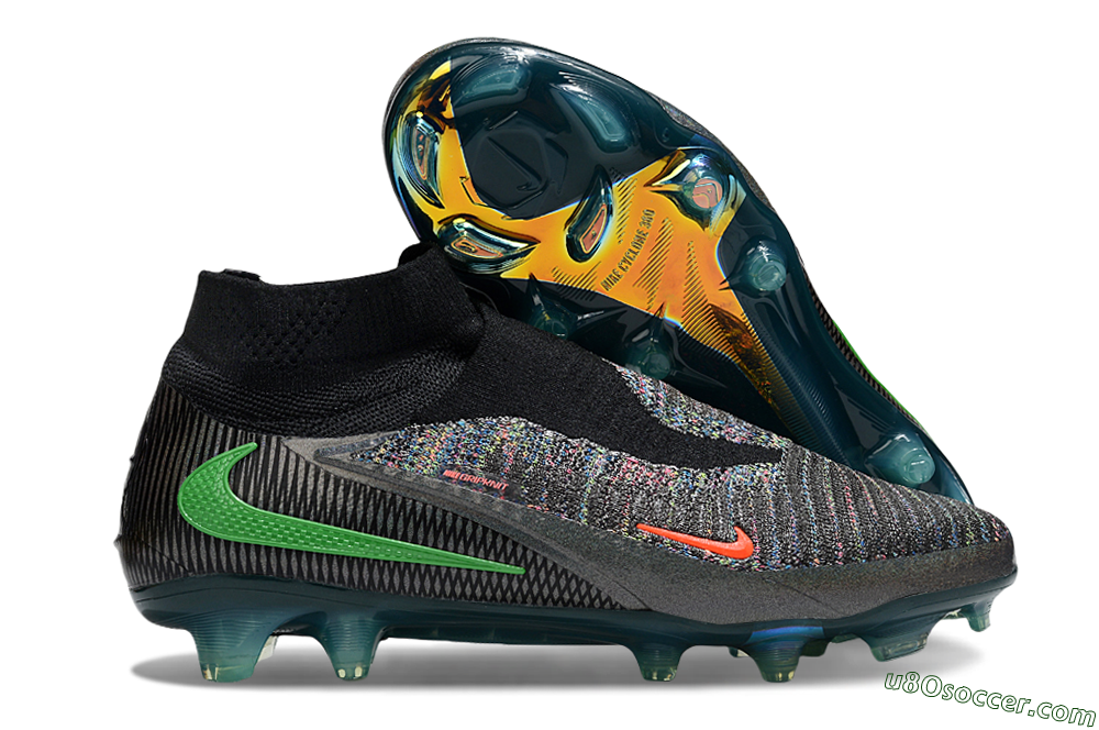 Nike Phantom 6 Elite FG Firm Ground Soccer Cleats - Black/Yellow/Red 1