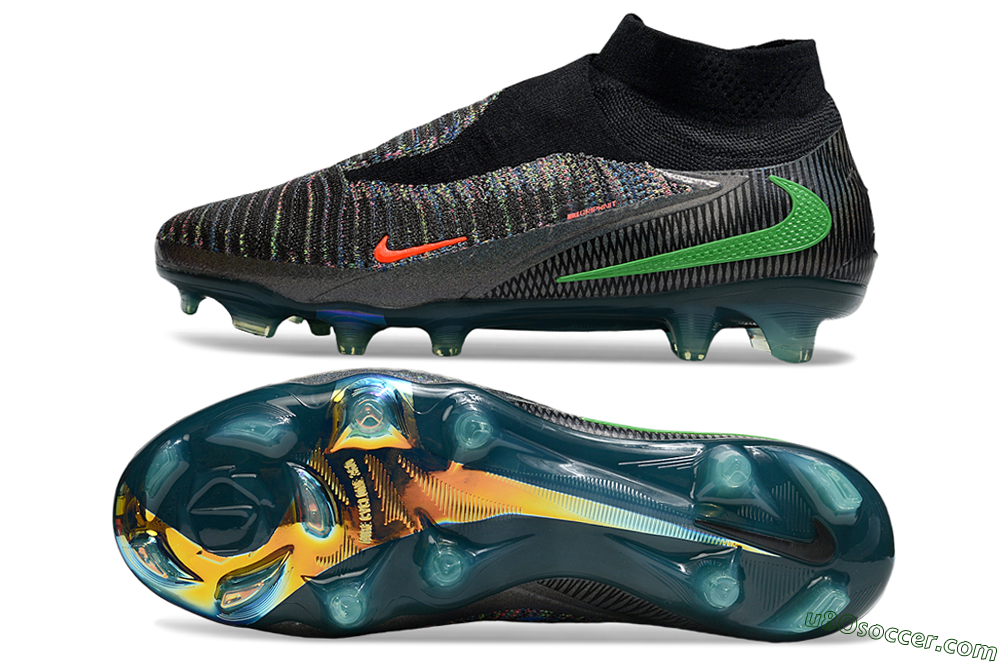 Nike Phantom 6 Elite FG Firm Ground Soccer Cleats - Black/Yellow/Red 0