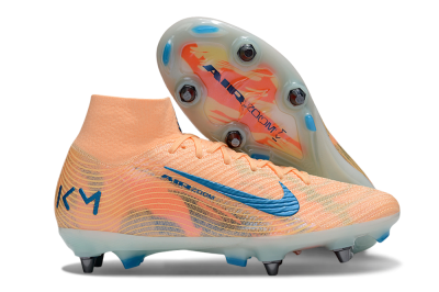 Nike Air Zoom Mercurial Superfly 10 Elite SG Soft Ground Soccer Cleats - Pink/Blue/Whtie