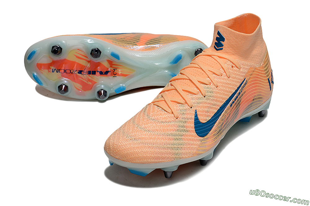 Nike Air Zoom Mercurial Superfly 10 Elite SG Soft Ground Soccer Cleats - Pink/Blue/Whtie 3