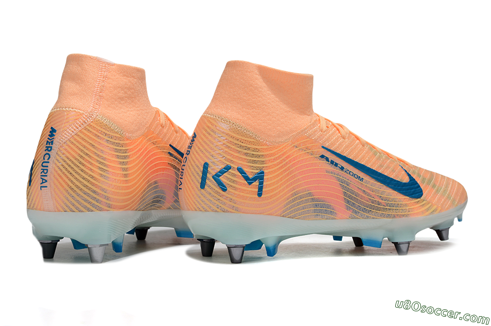 Nike Air Zoom Mercurial Superfly 10 Elite SG Soft Ground Soccer Cleats - Pink/Blue/Whtie 6