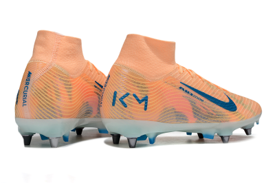 Nike Air Zoom Mercurial Superfly 10 Elite SG Soft Ground Soccer Cleats - Pink/Blue/Whtie