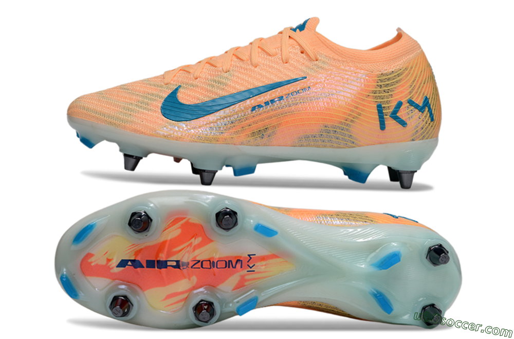 Nike Air Zoom Mercurial Vapor 16 Elite SG Soft Ground Soccer Cleats - Pink/Blue/Yellow 0