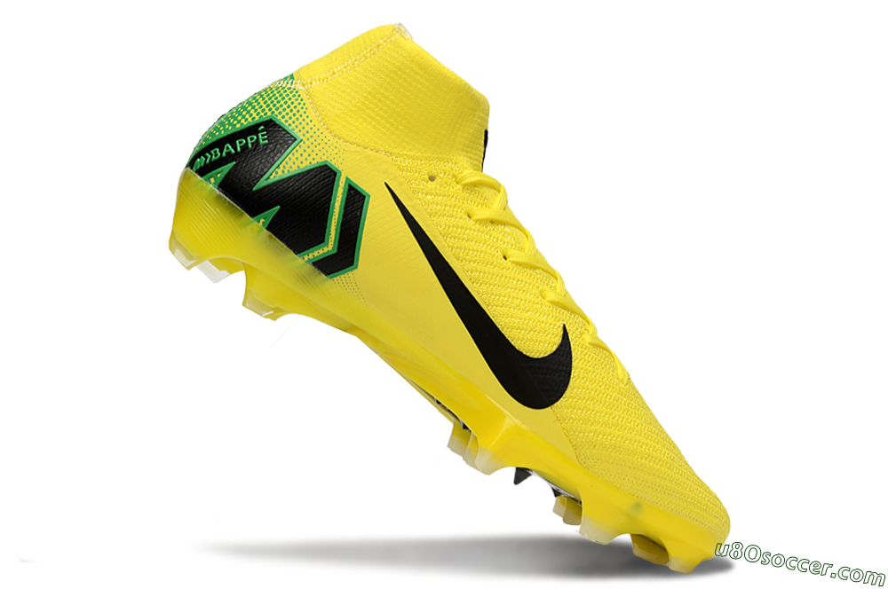 Nike Air Zoom Mercurial Superfly 10 Elite FG Firm Ground Soccer Cleats - Yellow/Black/Green 4