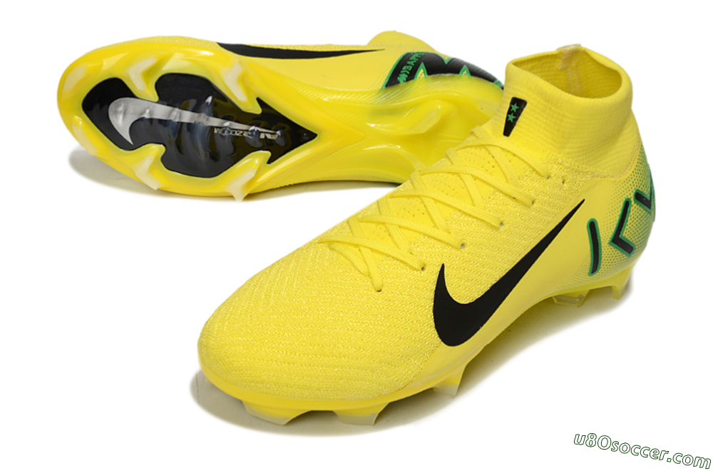 Nike Air Zoom Mercurial Superfly 10 Elite FG Firm Ground Soccer Cleats - Yellow/Black/Green 3