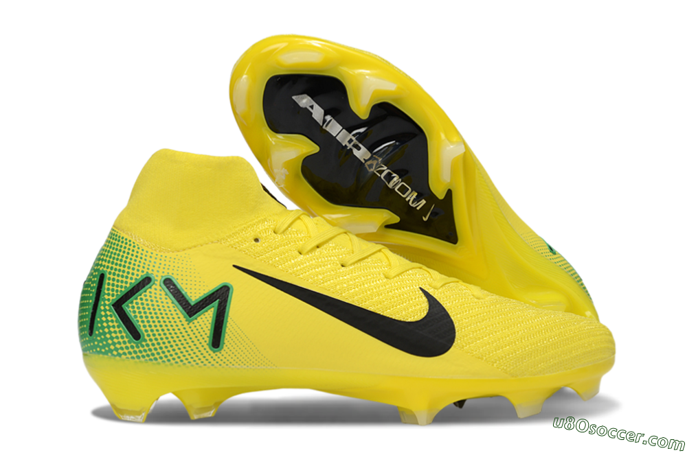 Nike Air Zoom Mercurial Superfly 10 Elite FG Firm Ground Soccer Cleats - Yellow/Black/Green 1