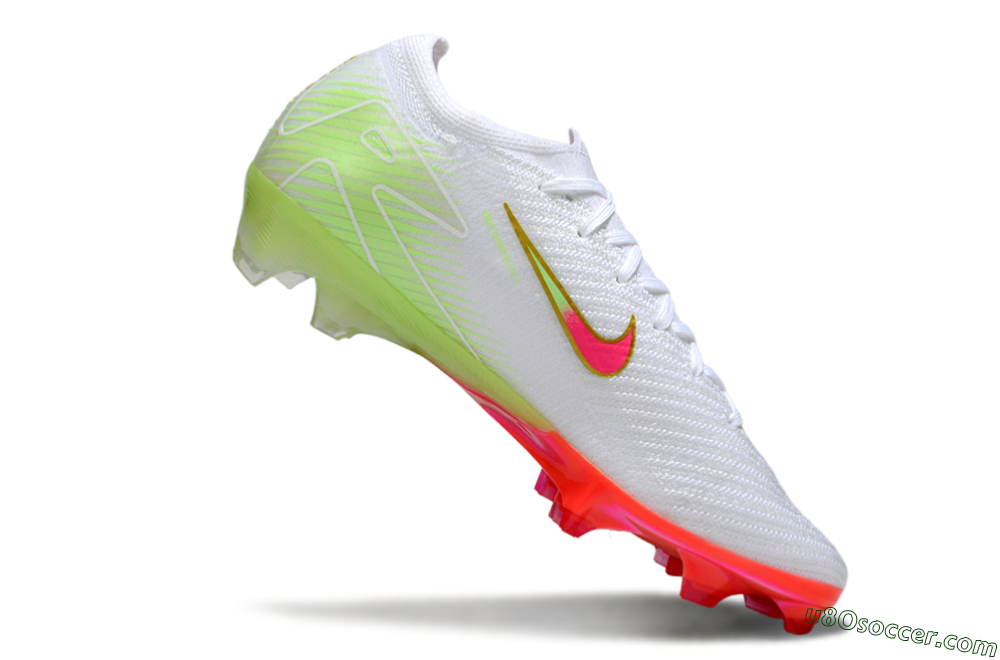 Nike Air Zoom Mercurial Vapor 16 Elite FG Firm Ground Soccer Cleats - White/Pink/Yellow 4