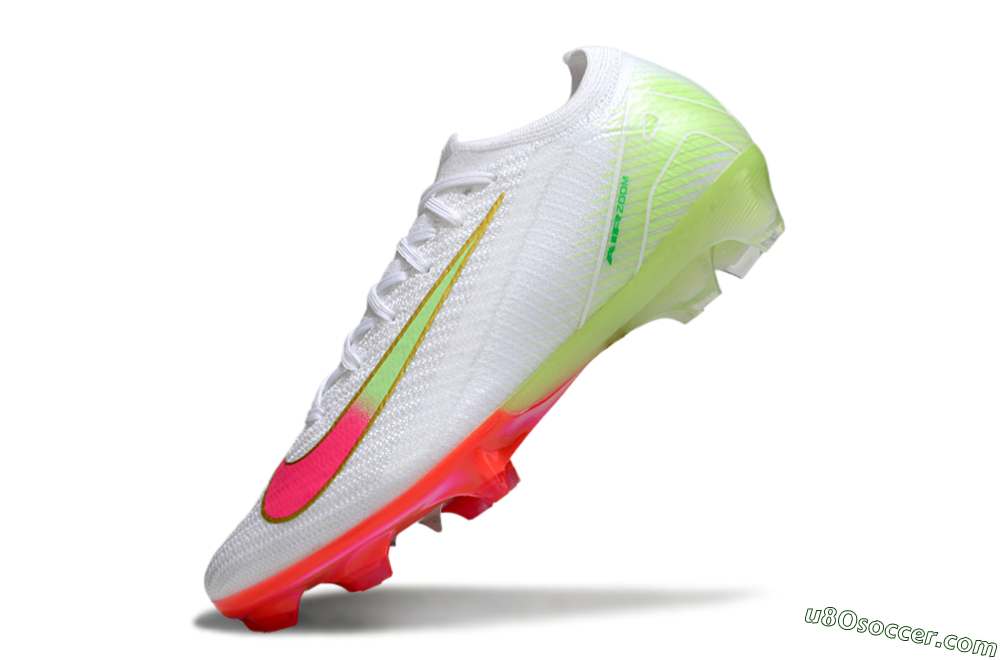 Nike Air Zoom Mercurial Vapor 16 Elite FG Firm Ground Soccer Cleats - White/Pink/Yellow 5