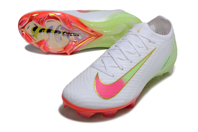 Nike Air Zoom Mercurial Vapor 16 Elite FG Firm Ground Soccer Cleats - White/Pink/Yellow