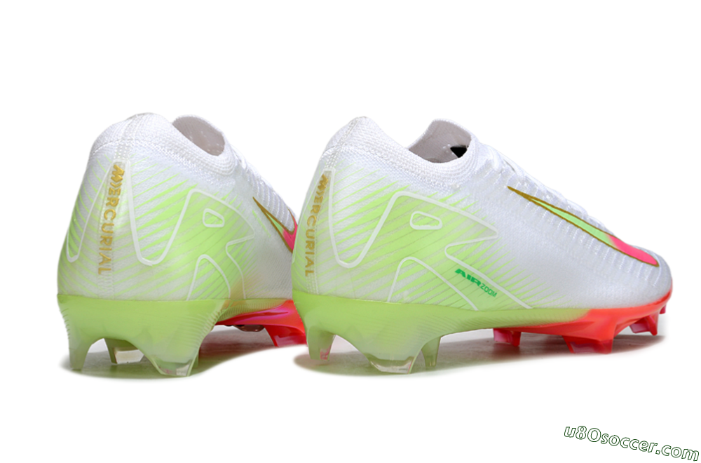 Nike Air Zoom Mercurial Vapor 16 Elite FG Firm Ground Soccer Cleats - White/Pink/Yellow 6