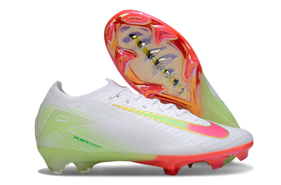 Nike Air Zoom Mercurial Vapor 16 Elite FG Firm Ground Soccer Cleats - White/Pink/Yellow
