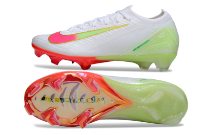 Nike Air Zoom Mercurial Vapor 16 Elite FG Firm Ground Soccer Cleats - White/Pink/Yellow