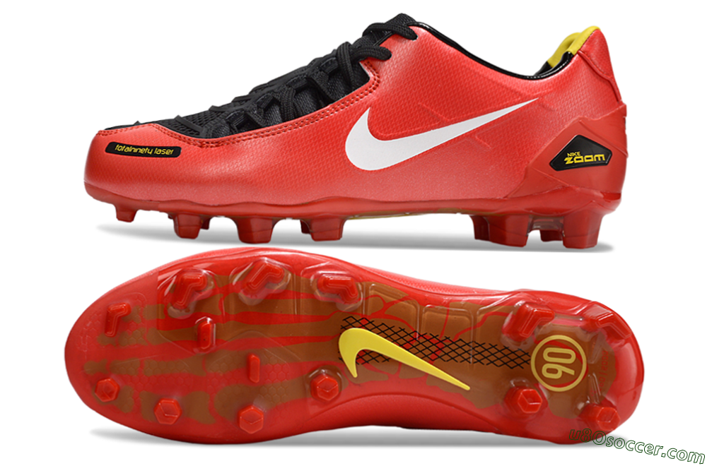 Nike Air Zoom Total 90 Laser FG Firm Ground Soccer Cleats - Red/White/Black 0