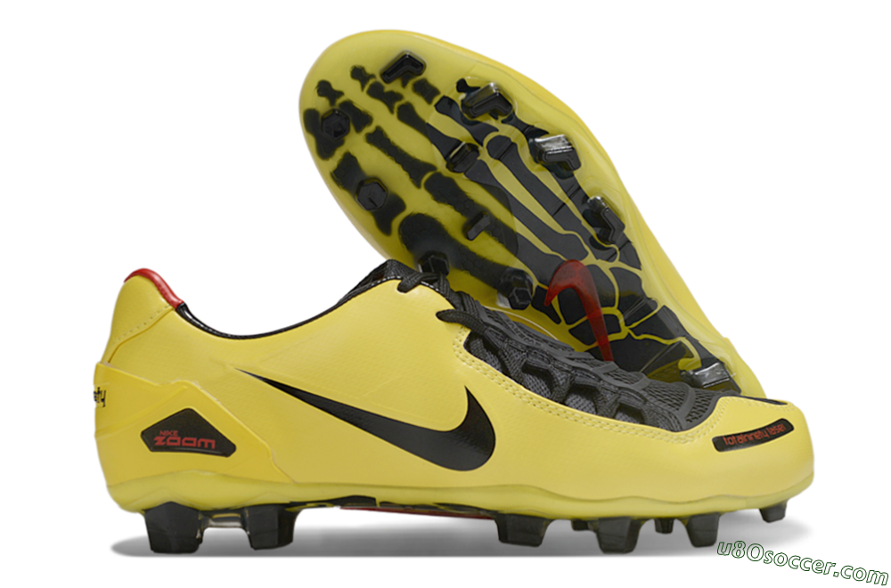 Nike Air Zoom Total 90 Laser FG Firm Ground Soccer Cleats - Yellow/Black/Red 1