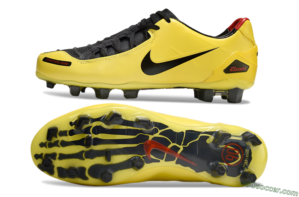 Nike Air Zoom Total 90 Laser FG Firm Ground Soccer Cleats - Yellow/Black/Red 0