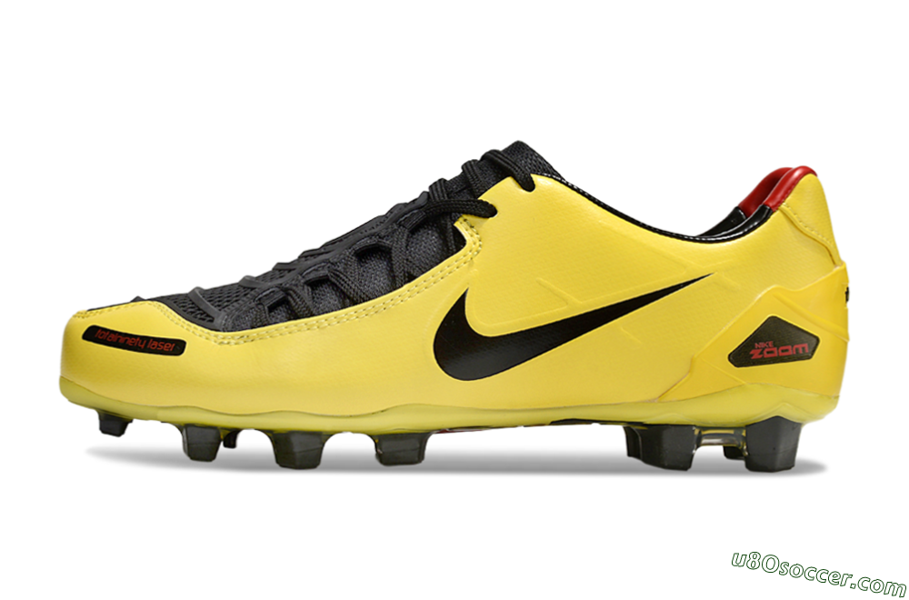 Nike Air Zoom Total 90 Laser FG Firm Ground Soccer Cleats - Yellow/Black/Red 2