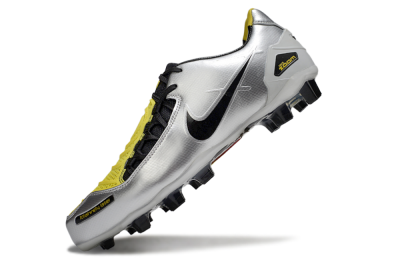 Nike Air Zoom Total 90 Laser FG Firm Ground Soccer Cleats - Silver/Black/Yellow