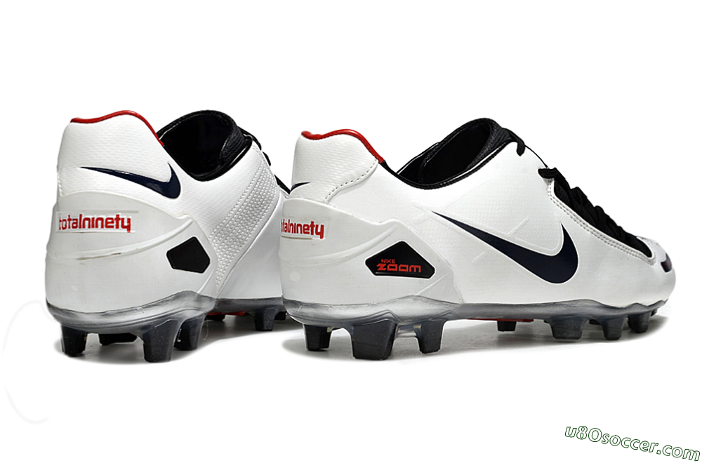 Nike Air Zoom Total 90 Laser FG Firm Ground Soccer Cleats - White/Black/Red 6