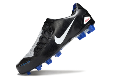 Nike Air Zoom Total 90 Laser FG Firm Ground Soccer Cleats - Black/White/Blue