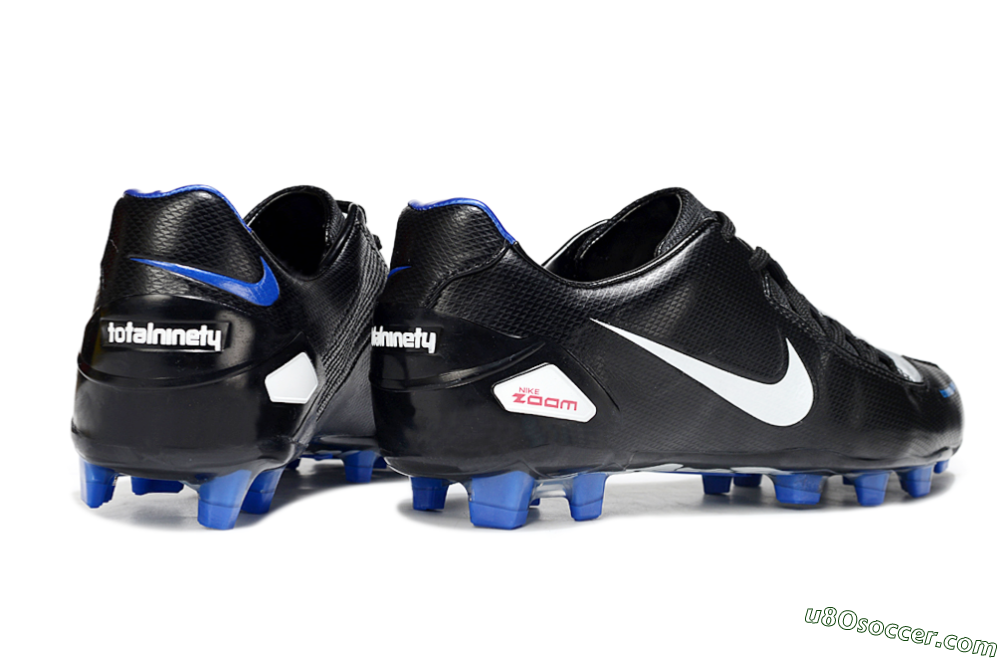 Nike Air Zoom Total 90 Laser FG Firm Ground Soccer Cleats - Black/White/Blue 6