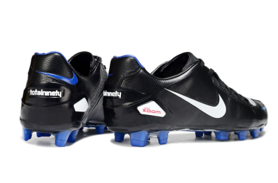 Nike Air Zoom Total 90 Laser FG Firm Ground Soccer Cleats - Black/White/Blue