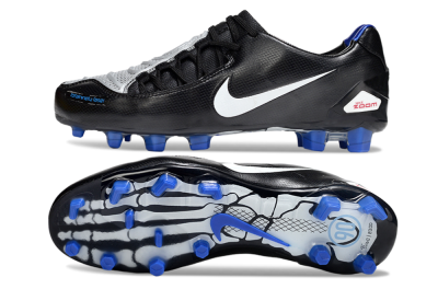 Nike Air Zoom Total 90 Laser FG Firm Ground Soccer Cleats - Black/White/Blue