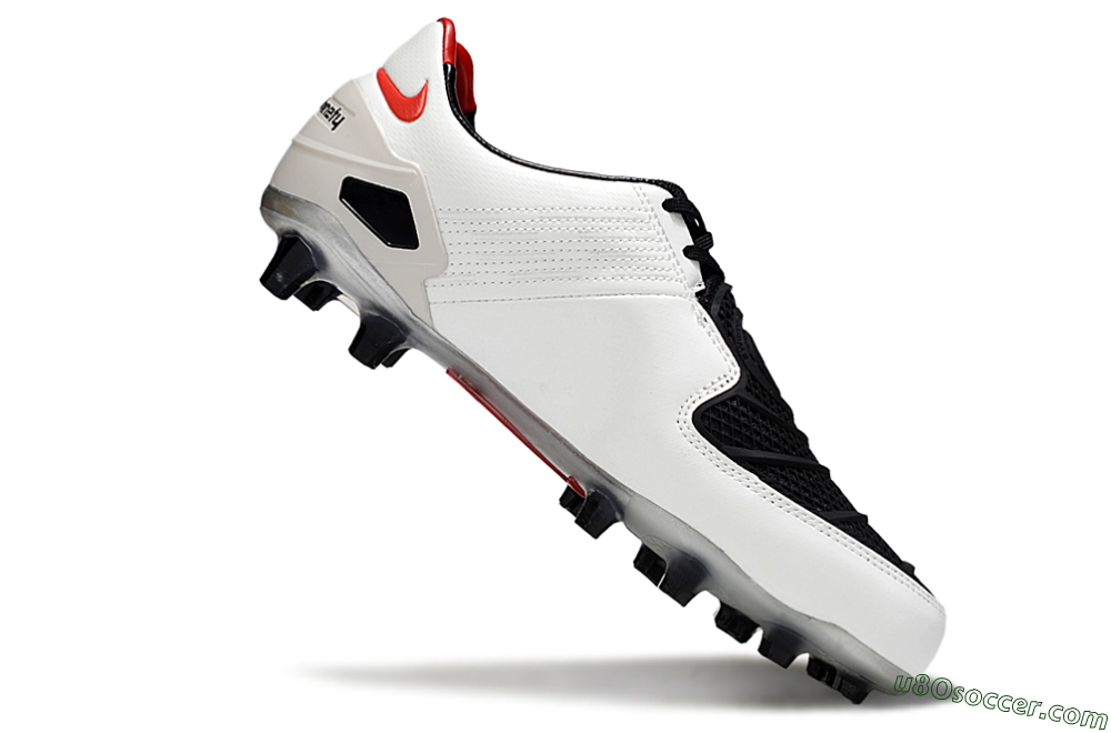 Nike Air Zoom Total 90 III FG Firm Ground Soccer Cleats - White/Red/Black 4