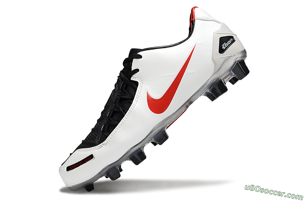 Nike Air Zoom Total 90 III FG Firm Ground Soccer Cleats - White/Red/Black 5